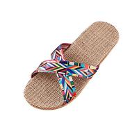 Generico Sandali Bassi Donna Estivi Comoda Estive Eleganti Pantofole per Le Donne Alla Delle Donne Della Boemia Traspirante da Spiaggia On Scarpe Appartamenti Pantofole Mare Donna (Multicolor,37-38)