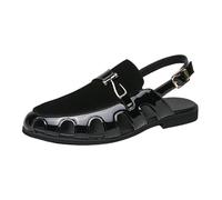 Generico Sandali Bassi Eleganti Comoda Scarpe Comode Donna Sandali da Donna Di Grandi Dimensioni,per Viaggi All'Aperto,Sport,Primavera Ed Estate,Taglia 46,Alluce Valgo (Black,46)