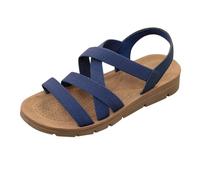 Generico Sandali Bassi Eleganti Comodi Donna Estive Comode Sandali Estivi Leggeri Nuovi per Le Donne,In Stile Retrò Europeo E Americano da Donna per Alluce Valgo (Blue,36)