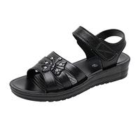 Generico Sandali Bassi Eleganti Comodi Sandalo Donna Estivo Stile Bohémien E Scarpe da Donna Comode,Alla,per Fare Escursioni,Scarpe da Esterno Antiscivolo Sandali con Tacco (Black,40)