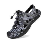 Generico Sandali Chiusi Uomo - Sandali Estivi Comodi con Design Graffito Ciabatte Leggere per Spiaggia e Trekking Scarpe Basse Traspiranti con Suola Antiscivolo