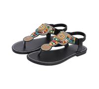 Generico Sandali Ciabatte Donna Estive Con Cinturino Piatti Leggeri Resistenti Antiscivolo Per Vacanze Al Mare Estate Con Stile Relax E Comfort (Black, 41)