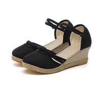 Generico Sandali Comodi Donna Con Tacco Alto E Punta Aperta Adjustable Strappo Casual Antiscivolo Scarpe Da Sera Estive Comode Cut Out Eleganti Leggere Estivi Trekking Spiaggia
