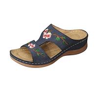 Generico Sandali Comodi Donna Con Tacco Alto E Punta Aperta Lavabili Leggere Regolabili Camminata Vintage Scarpe Piatto Sandalo Da Passeggio Supporto Arco Plantare Estivi Trekking Spiaggia