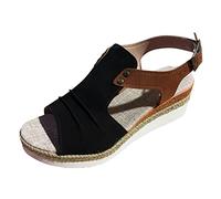 Generico Sandali Comodi Donna Estivi Leggere Ortopedici Sandali Con Zeppa E Plateau Eleganti Aperta Antiscivolo Scarpe Casual Sportive Vintage Sandals Camminare Cuoio Artificiale 2025 Sandalo Piscina