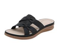Generico Sandali Comodi Donna Estivi Plateau Sandali Zeppa da Donna Estivi Nuovi Comodi Alla Retrò Stile Etnico Leggero da Spiaggia Per Le Vacanze Casual (Black,40)