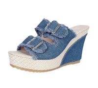 Generico Sandali Compensates Femme Confortable Mules Été Plateforme Bout Ouvert Roma Scarpe Pantofle Vintage Sandali Da Donna Donne Open Toe Cinturino Alla Caviglia Piattaforma Espadrille Sandale