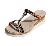 Generico Sandali Compensées Donna Sandali Donna Pianta Larga 2026 Chaussure Valgus Et Pieds Tongs Été Confortable Bout Aperto Scarpe Ortopediche Flip Flops Pantofles De Plage Vacanze Piastre