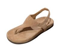 Generico Sandali con Plateau Donna Zeppa Estive Neri Comoda Sandali da Spiaggia Romani Casual con Punta A Clip E Fondo Spesso In Pelle Di Mucca A Spina Di Pesce da Donna Estive (White,37)