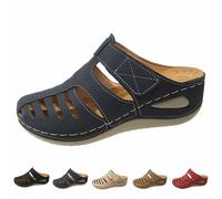 Generico Sandali Con Punta Chiusa Da Donna 2025,Sandali Con Plateau Da Donna, Supporto Plantare (blue,37)