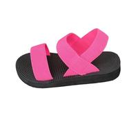 Generico Sandali Con Zeppa Da Donna, Sandali Elastici Con Plateau, Sandali Con Zeppa Aperta, Scarpe Estive Comode Da Infilare