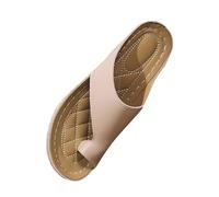 Generico sandali con zeppa donna estive,sandali zeppa plateau,Women's Round Head Thick Bottom Hollow Out Wear Clip Toe Thick Bottom Slope Heel Slippers Turchese (Rose Gold, 39)