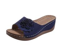 Generico Sandali Con Zeppa, Scarpe Ciabatte Aperte Punta Piscina Pantofole Eleganti Donna Estive Morbide Antiscivolo Mare Comodi Larga Anatomiche, Sandali Donna Estive Comode E Belle