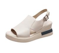 Generico Sandali Cuoio Marche Fermées Esterno Scarpe Sportive Plage D'eau a Punta Chiusa Grigio Sandali Donna Estive Comode Scarpe Donna Pixie Cuneo Sandalo Con Cork Footbed E Arch Support Footbed