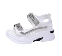 Generico Sandali da donna alla moda con suola larga, sandali con suola spessa per il commercio estero (White, 40)