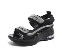 Generico Sandali da donna alla moda con suola larga, sandali con suola spessa per il commercio estero (Black, 38)