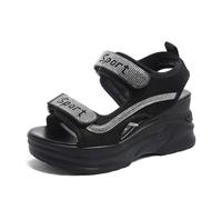 Generico Sandali da donna alla moda con suola larga, sandali con suola spessa per il commercio estero (Black, 42)