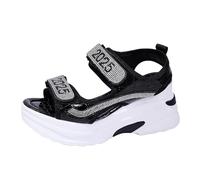 Generico Sandali da donna alla moda con suola larga, sandali con suola spessa per il commercio estero (Black, 40)