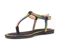Generico Sandali Da Donna Comodi Eleganti Tacco Basso Colore Taglia Grandi Con Strass Infradito Gioiello Flip Flop Sandalo Elegante Comode Scarpe Estive Barefoot Bassi Ciabatte Mare Estivi