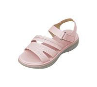 Genérico Sandali da donna Piattaforma Rosa Sandals Ortopedici Comodi Estate Fascite Plantare Moda Soport Chiusura con Fibbia Regolabile alla Caviglia, Scarpe Trekking Regolabili, rosa, 40 EU