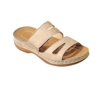 Generico Sandali Decorativi Sandali con tacco basso e comodi da donna, casual, con punta aperta, infradito, per le vacanze al mare, passeggiate, estate e primavera (White, 39)