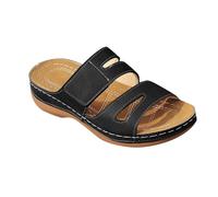 Generico Sandali Decorativi Sandali con tacco basso e comodi da donna, casual, con punta aperta, infradito, per le vacanze al mare, passeggiate, estate e primavera (Black, 38)