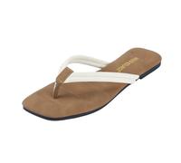 Generico Sandali Decorativi Scarpe da donna Infradito con suola morbida Infradito alla moda Sandali da spiaggia al mare (Beige, 39)