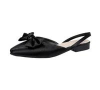 Generico Sandali Donna Bassi Eleganti Sandali Donna Estivi Baotou da,Nuovi Francesi A Punta,Bassi,con Tacco Spesso,con Fiocco,Piccoli Eleganti (Black,40)