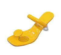 Generico Sandali Donna Bassi Pantofole da Donna Estive con Tacco e Punta a Clip per il Tempo Libero Comode Leggere Fluorescenti (Yellow, 42)