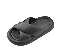 Generico Sandali Donna Bassi Scarpe Comode Donna Estive Pantofole da Fashion Four Seasons Suole Spesse Antiscivolo Soft Open Toe On Bagno Interno Tinta Unita Pantofole Estive Scarpe (Black,39)