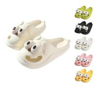 Generico Sandali Donna Comodi, Pantofole Donna Morbide Con Design Divertente Di Cane Occhioni Per Un Confort Casalingo Ideale
