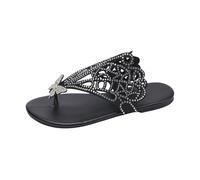 Generico Sandali Donna con Strass e Farfalla, Infradito Eleganti per Uso Estivo, Modello con Dettagli Luminosi, Adatti per Occasioni Informali e Look Moda Estivi per chi vuole aggiungere un tocco