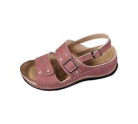 Generico Sandali Donna con Zeppa Ortopedici Comoda Sandali da Donna Estivi Comodi E Alla con Un Dito Aperto,Retrò,Leggeri,da Spiaggia,per Le Vacanze,Zeppa Spessa E (Pink,43)