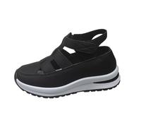 Generico Sandali Donna Eleganti Comodi Estive Sandali Chiusi Davanti Platform Sandalo Casual Ortopedici Per Mare Piscina Spiaggia (Black,36)
