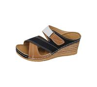 Generico Sandali Donna Eleganti, Mare Comodi Ciabatte Antiscivolo Estive Larga Scarpe Piscina Morbide Punta Pantofole Anatomiche Con Aperte, Sandali Donna Estive Con Zeppa N 34
