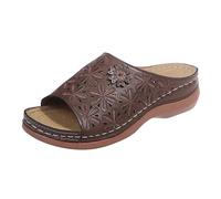 Generico Sandali Donna Eleganti, Scarpe Donna Estive Slip On Comodi Traspiranti Casual Spiaggia A Tacco Camminata Quotidiana Esterno Estate Primavera