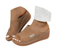 Generico Sandali Donna Estive Comode Scarpe Blu Sandali-Donna Ciabatta Zeppa Ortopediche Ciabatte Eleganti Con Sportivi Ortopedici Estivi Da Ciabattine Sandalo Estivo Bassi Comodi Cuoio Sughero A41