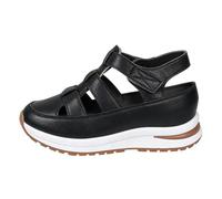 Generico Sandali Donna Estive Comodi Eleganti Sandali Donna Con Zeppa Con Plateau Sandalo Chiusi Davanti Elegante Per Piscina Spiaggia (Black,39)
