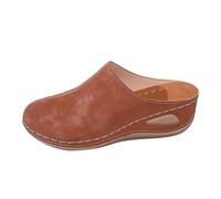 Generico Sandali Donna Estive Con Zeppa Sandali Chiuse Davanti Comode Eleganti Sabot Moda Morbido Antiscivolo Bassi Ciabatte Sanitarie Chiusi Trekking Pantofole Zeppe Traspirante Mules Spiaggia Mare