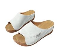 Generico Sandali Donna Estive Eleganti Pantofole Con Zeppa Ortopediche Leggere Infradito Fascite Plantare Comode Ciabatta Da Passeggio Antiscivolo Moda Offerta Scarpe Punta Aperta Slippers Piscina