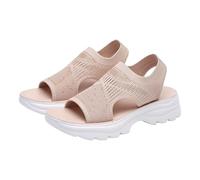 Generico sandali donna estive eleganti,Women's Knit Breathable Soft Sole Walking Sandals Women's Sandals Scarpe Tacco Bambina 23(Pink,40)