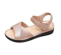 Generico Sandali Donna Estive Ortopedici Da Donna Estivi Pantofole Con Tacco Piatto E Suola Morbida Scarpe Estate Eleganti Aperte Ortopediche Sportivi Scarpa Elegante Comoda Ciabatte Trekking Oro 40