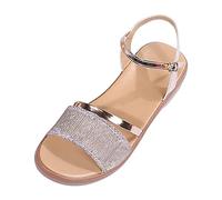 Generico Sandali Donna Estive Zeppa Bianchi Comoda Omen'S Summer New European American Scarpe da Commercio Estero con Tacco Spiovente E Sandali A Bocca Di Pesce con Zeppa Donna (Gold,41)