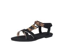 Generico Sandali Donna Estivi Eleganti Piatti Bassi Sandali Con Strass Comodi Antiscivolo Bohemia Sandalo Da Mare Stile Romano Traspirante Leggere Sandalo Gioiello Aperta Cerimonia Morbida Spiaggia