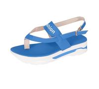 Generico Sandali Donna Platform Ortopediche Comodi Estivi Sandali con Plateau E Zeppa Rialzati da Donna,Casual,Taglie Forti,per Camminare Tutti I Giorni con Tacco (Light Blue,39)