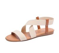 Generico Sandali Donna Sandals Con Arco Supporto Da Estivi Piatti Elastici Casual Romani Scarpe Eleganti Comode Estive Neri Sneakers Comodi Aperte Ciabattine Comfort Sportivi Sandalo Estivo