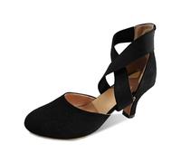 Generico Sandali Donna Tacco Alto, Scarpe Donna Estive Eleganti Comodi Uscite E Feste Punta Chiusa Con Elastici Tutte Le Stagioni Tacco 7cm Comodo E Elegante