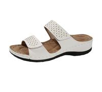 Generico Sandali Donna Zeppa Zeppe Estive Bianchi Comoda Ciabatte Estive da Donna con Fondo Spesso,con Bordo Largo,Una Parola,A Forma di Bocca di Pesce,Sandali (White,42)
