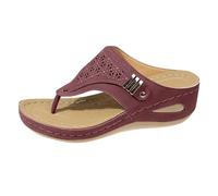 Generico Sandali Donna Zeppa Zeppe Estive Eleganti Comodi Women'S Open Toe Summer New Casual Fashion Fish Mouth In The Heel Thick Bottom Slope With Slippers Sandali Donna Eleganti (Purple,44)