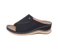 Generico Sandali e Pantofole Casual da Donna - alla moda, in pelle tinta unita, punta aperta, suola spessa rialzata, comodi e traspiranti, ideali per casa, spiaggia e città